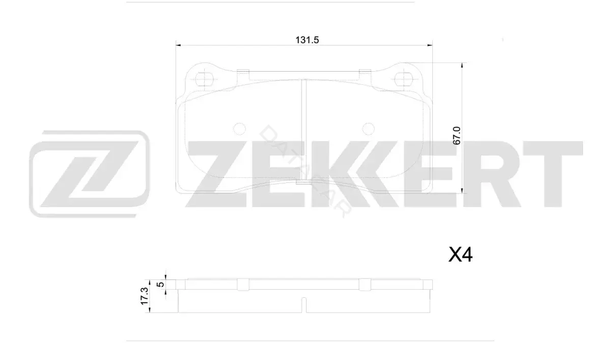 Тормозные колодки ZEKKERT BS-1337