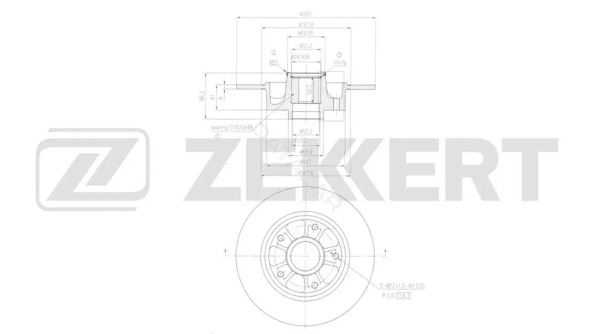 Тормозные диски ZEKKERT BS-6658