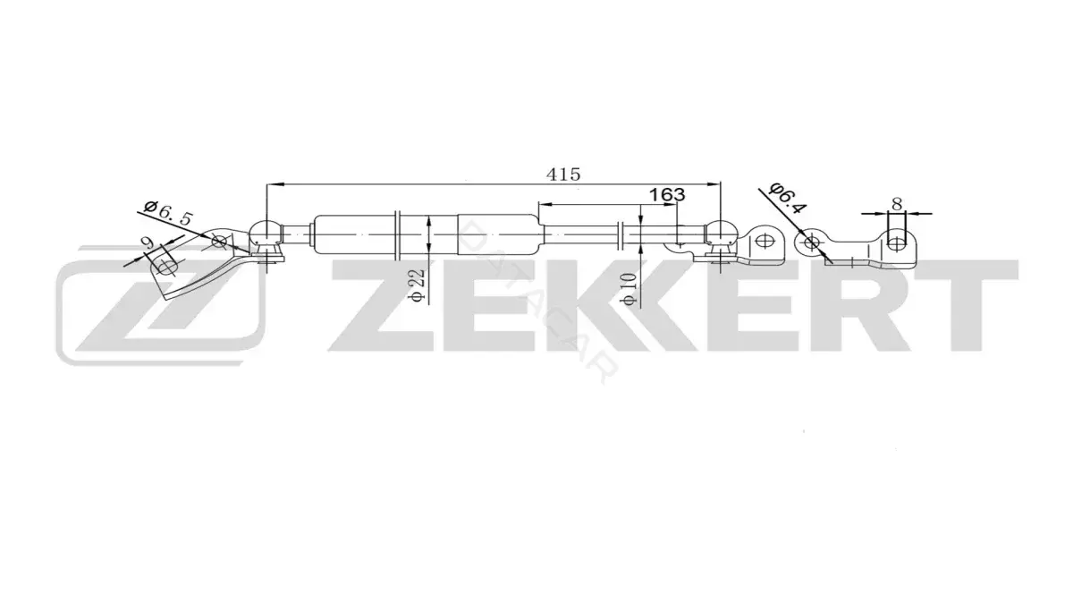 Амортизатор крышки багажника, капота, заднего стекла ZEKKERT GF-2621