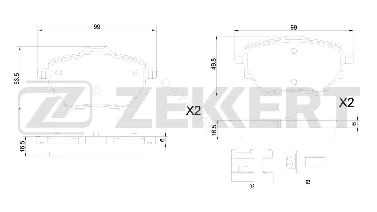 Тормозные колодки ZEKKERT BS-1346