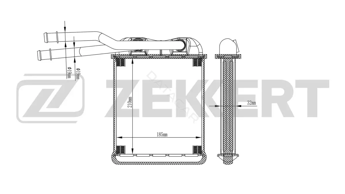 Радиатор печки ZEKKERT MK-5149
