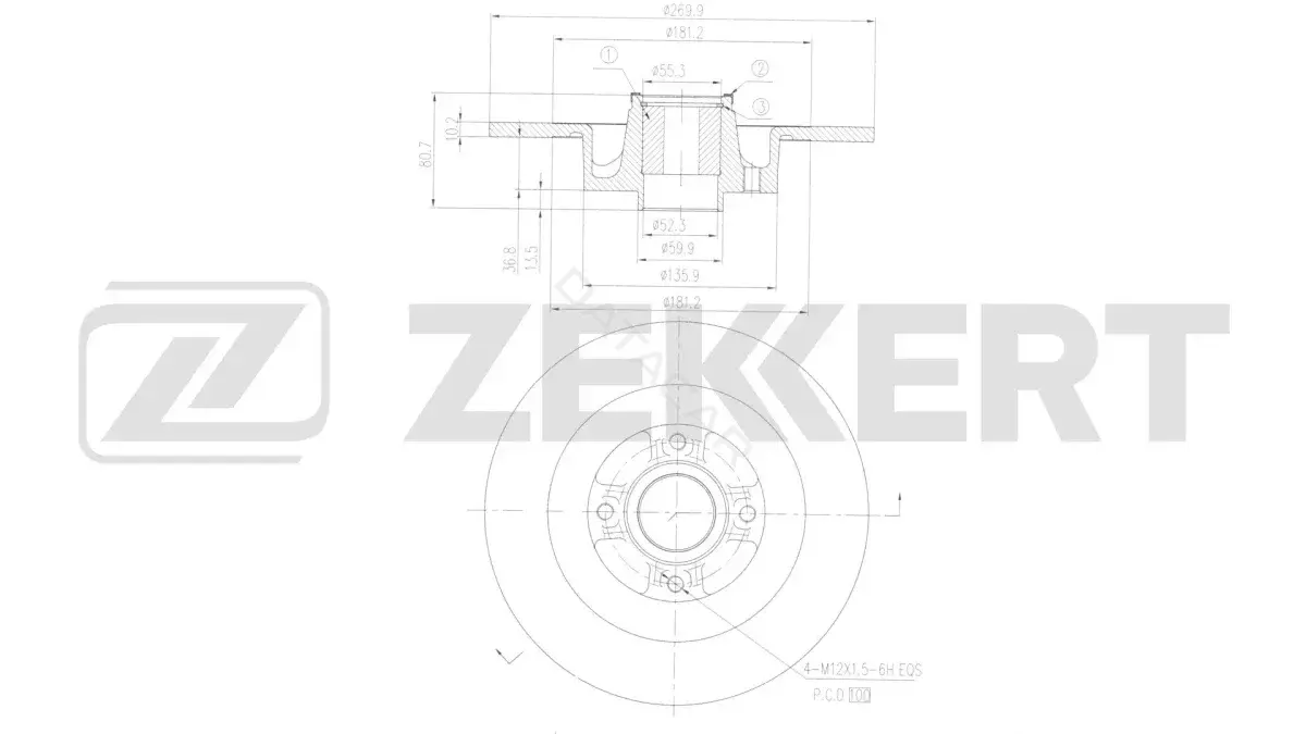 Тормозные диски ZEKKERT BS-6647