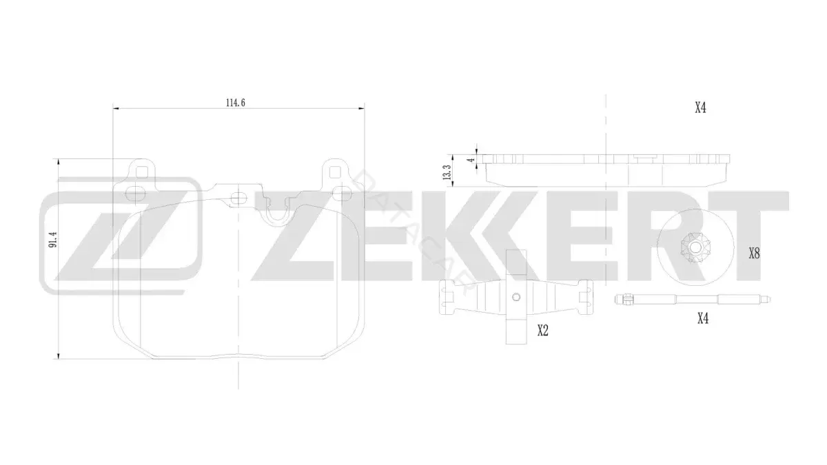 Тормозные колодки ZEKKERT BS-1349