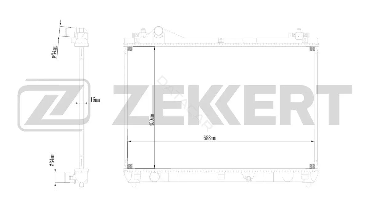 Радиатор охлаждения ZEKKERT MK-1487