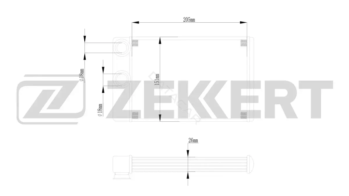 Радиатор печки ZEKKERT MK-5144