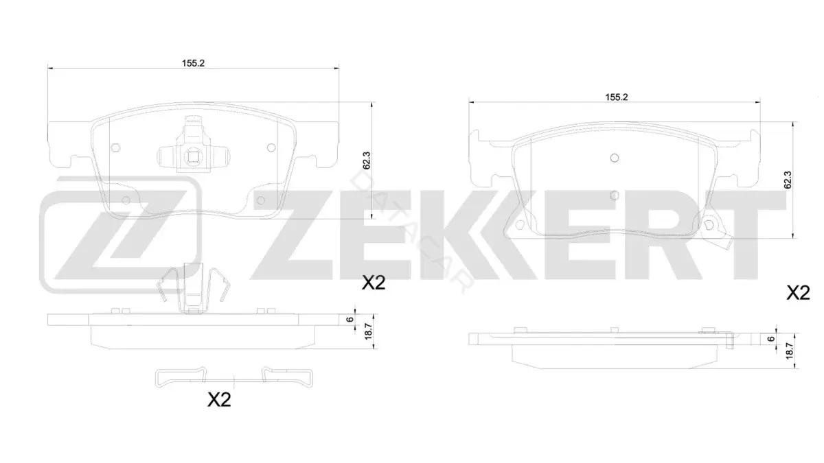 Тормозные колодки ZEKKERT BS-1352