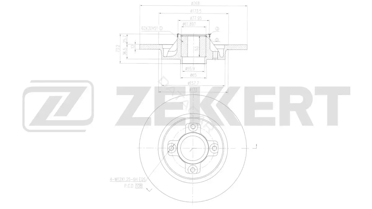 Тормозные диски ZEKKERT BS-6650