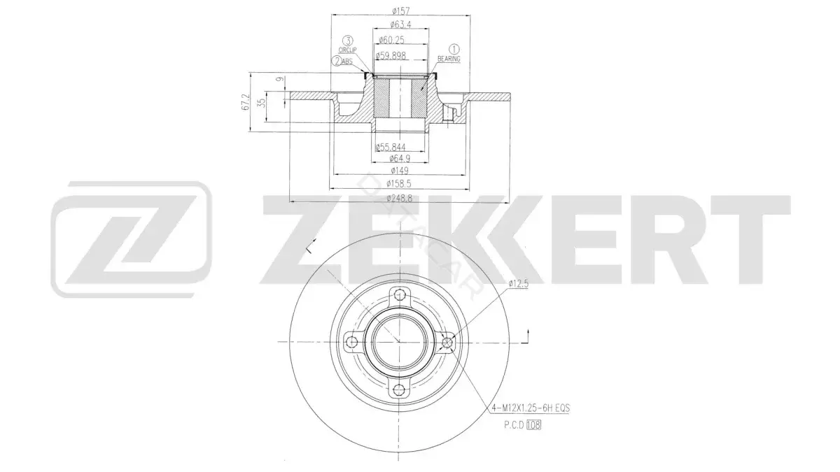Тормозные диски ZEKKERT BS-6648