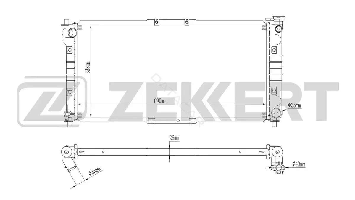 Радиатор охлаждения ZEKKERT MK-1482