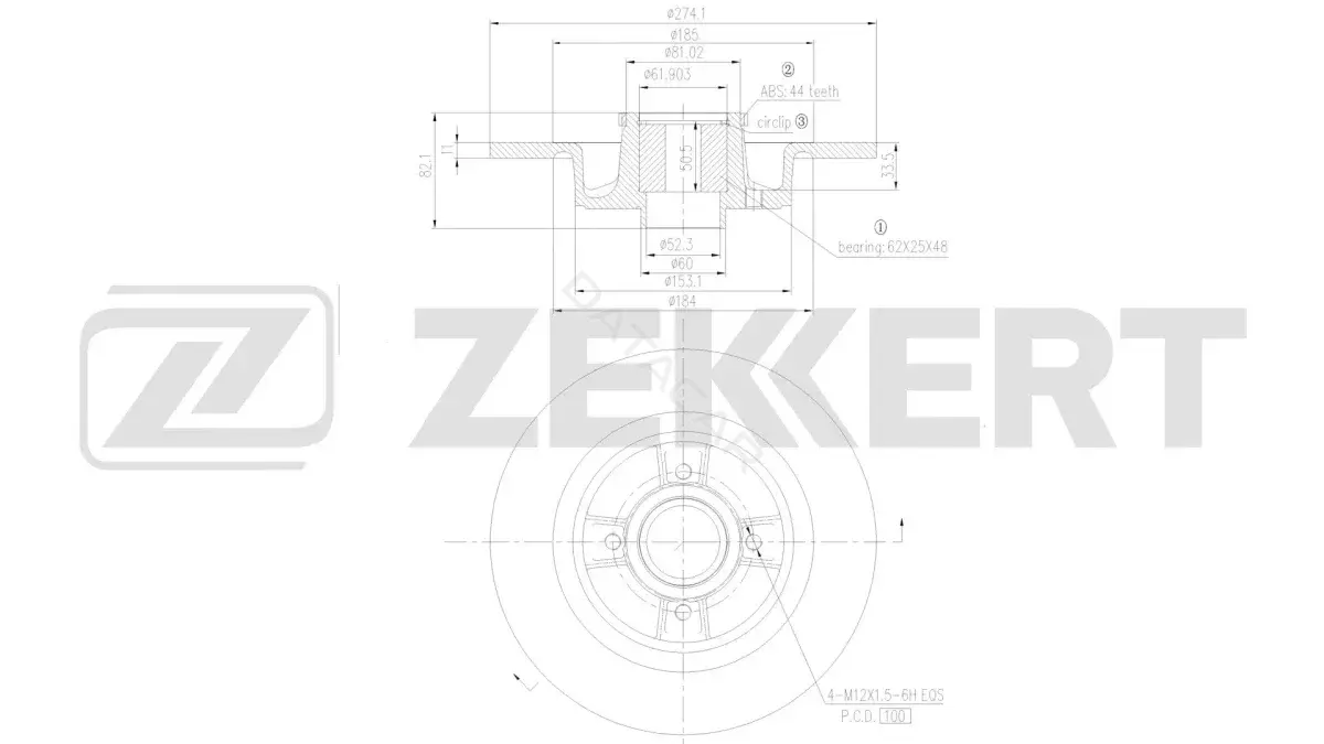 Тормозные диски ZEKKERT BS-6654
