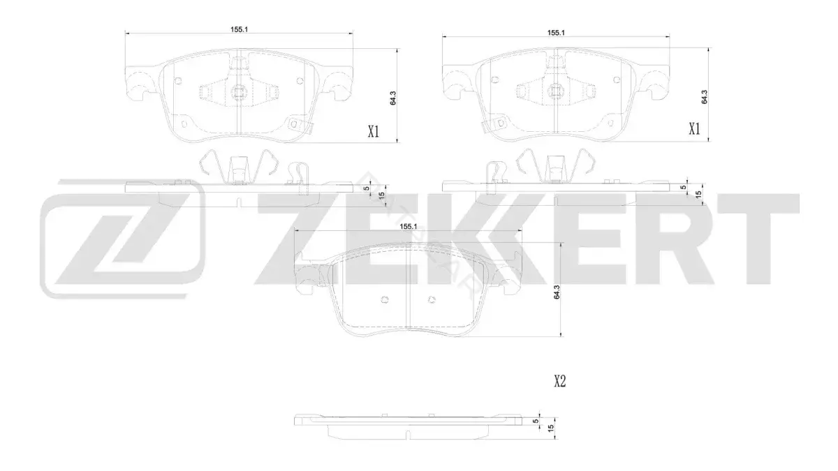 Тормозные колодки ZEKKERT BS-1406