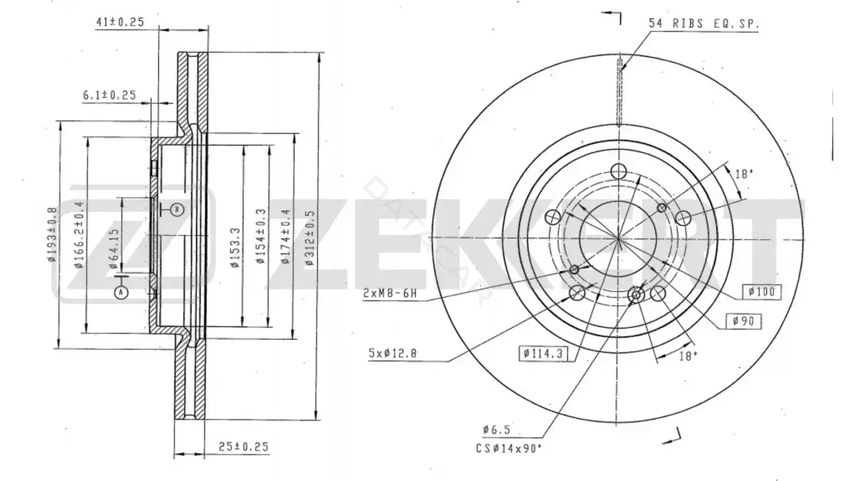 Тормозные диски ZEKKERT BS-6610