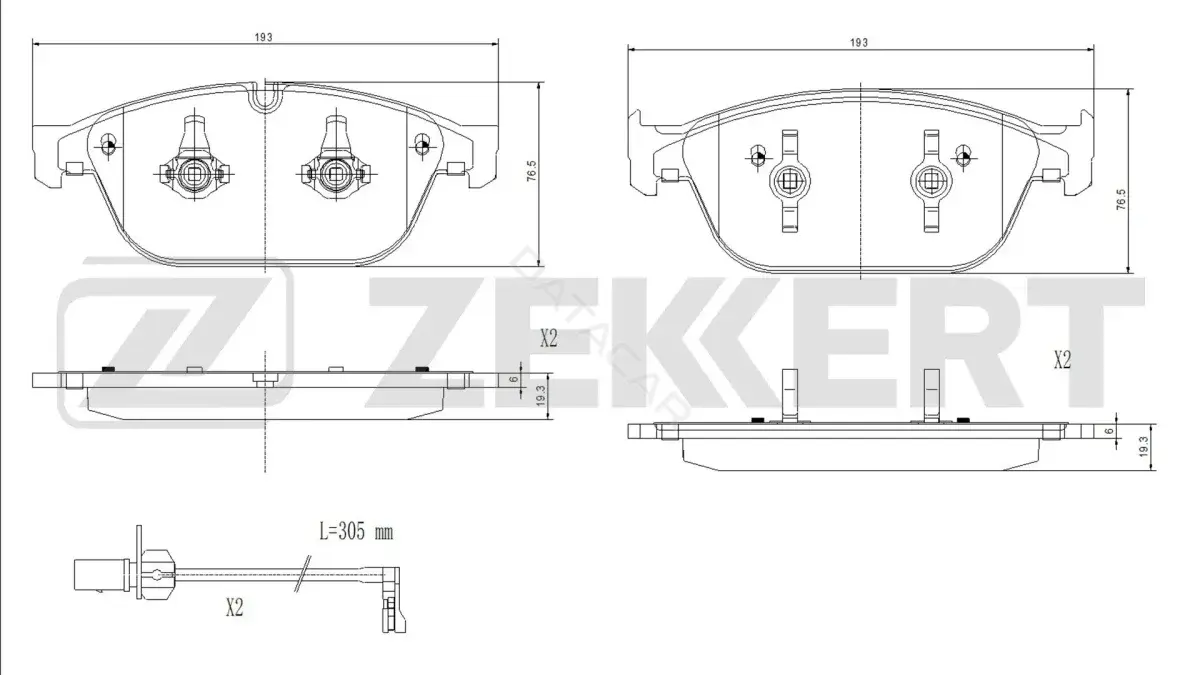 Тормозные колодки ZEKKERT BS-1436
