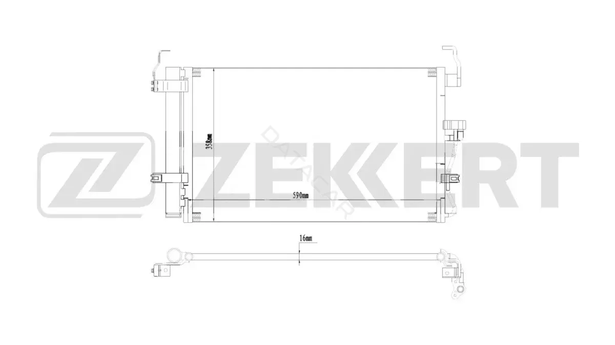 Радиатор кондиционера ZEKKERT MK-3074