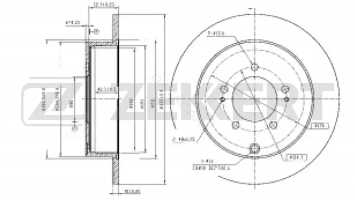 Тормозные диски ZEKKERT BS-5158B