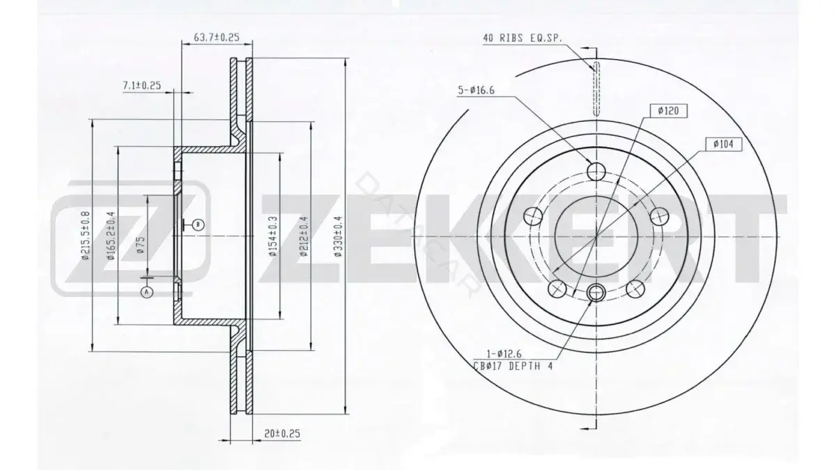 Тормозные диски ZEKKERT BS-6194B