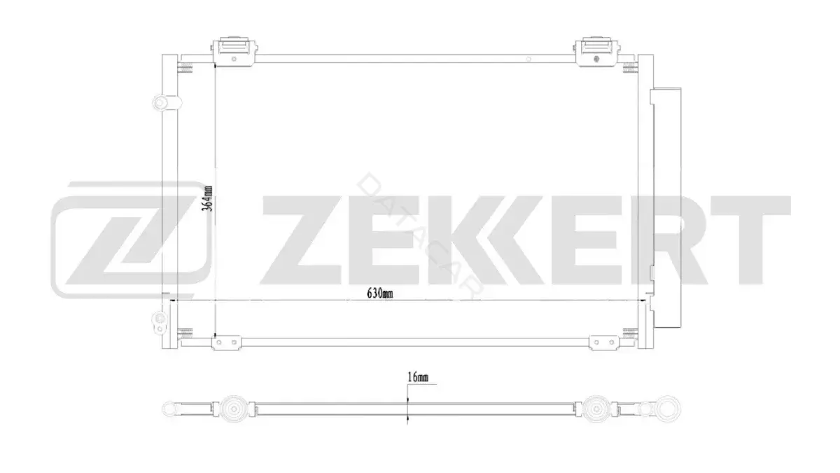 Радиатор кондиционера ZEKKERT MK-3077