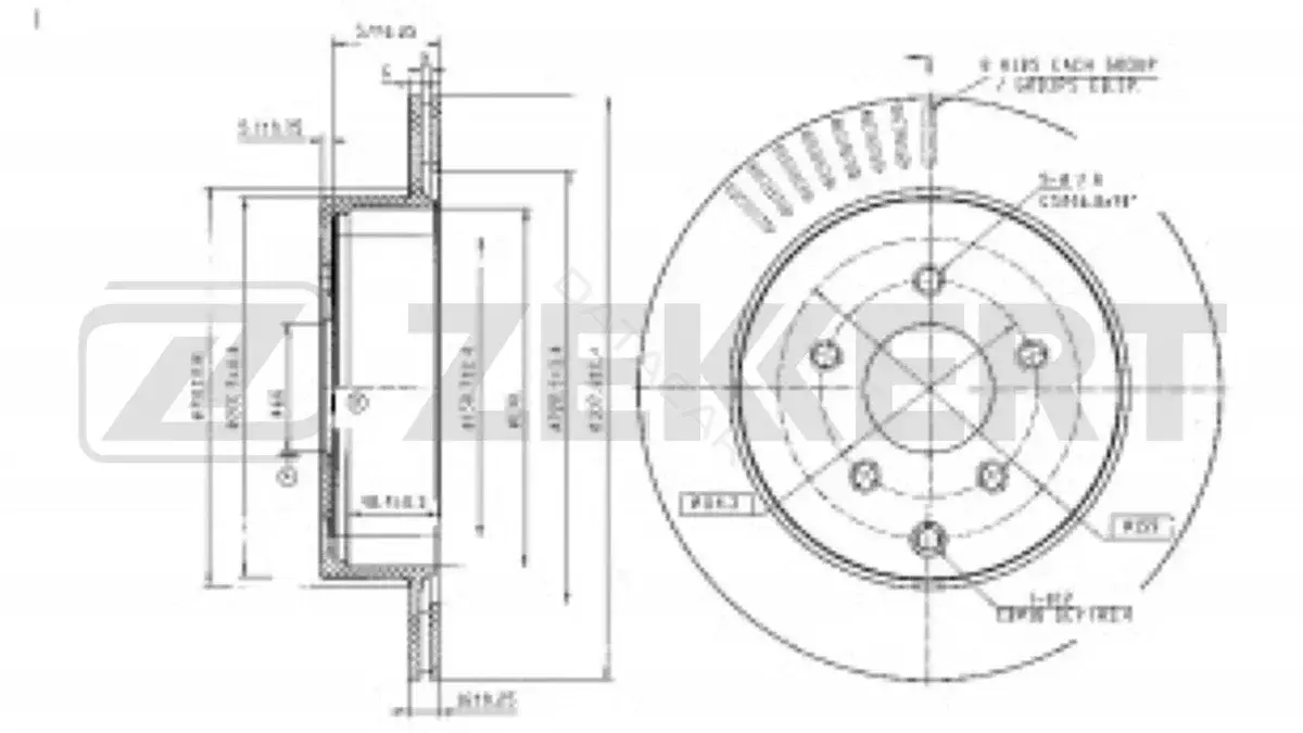 Тормозные диски ZEKKERT BS-5287B