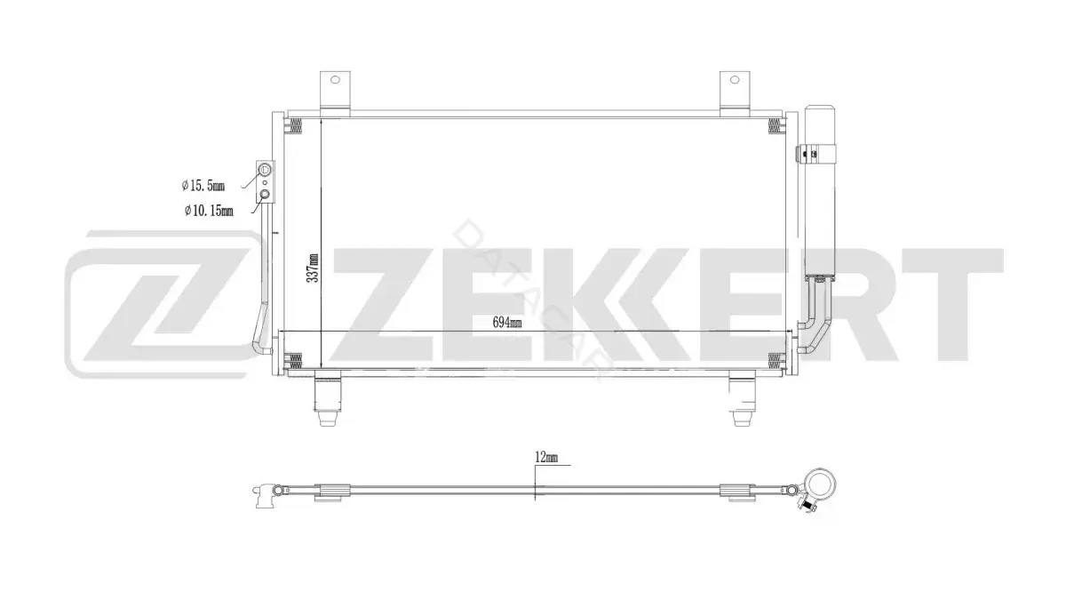 Радиатор кондиционера ZEKKERT MK-3062
