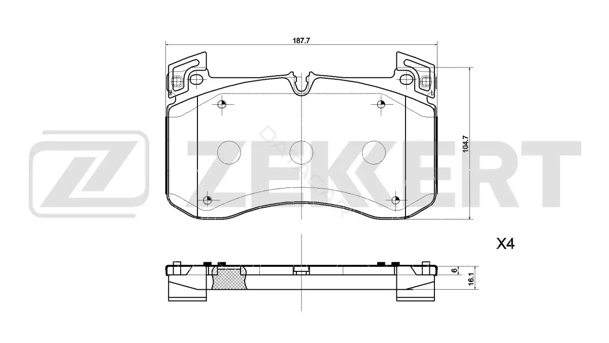 Тормозные колодки ZEKKERT BS-1403