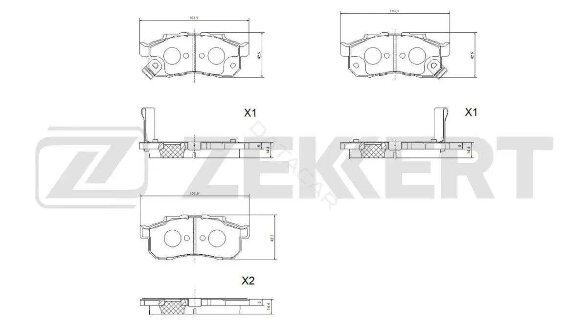 Тормозные колодки ZEKKERT BS-1446
