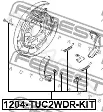 Ремкомплект тормозных колодок FEBEST 1204-TUC2WDR-KIT