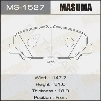 Барабанные колодки MASUMA MS-1527