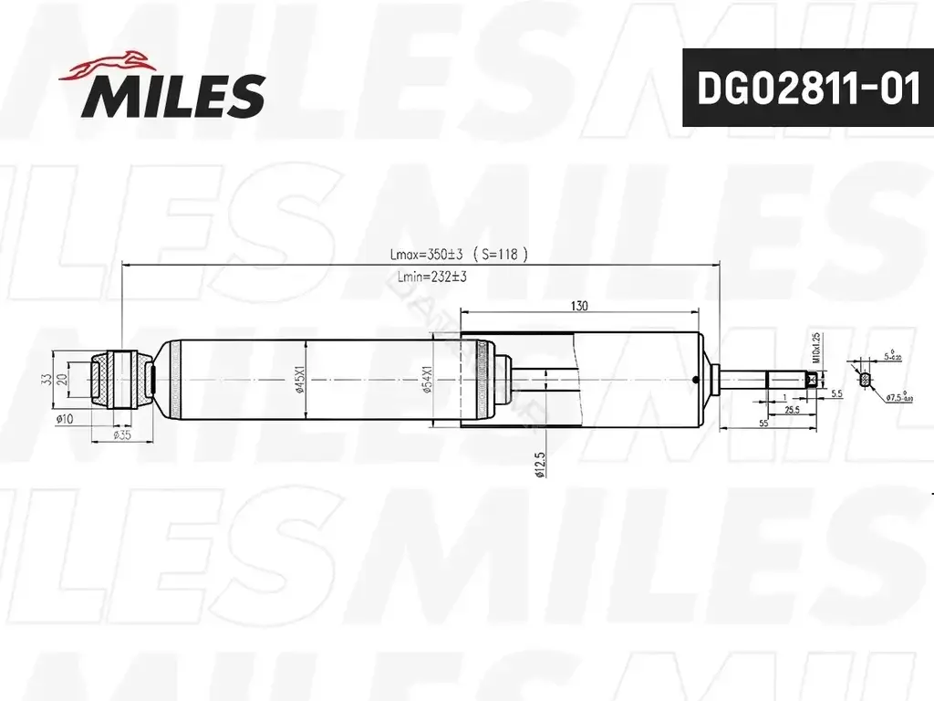 Амортизаторы MILES DG02811-01