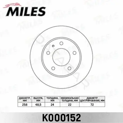 Тормозные диски MILES K000152