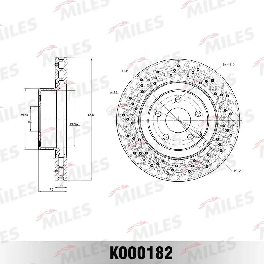 Тормозные диски MILES K000182