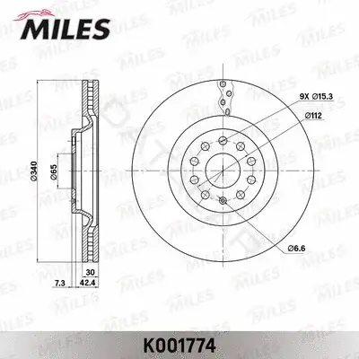 Тормозные диски MILES K001774