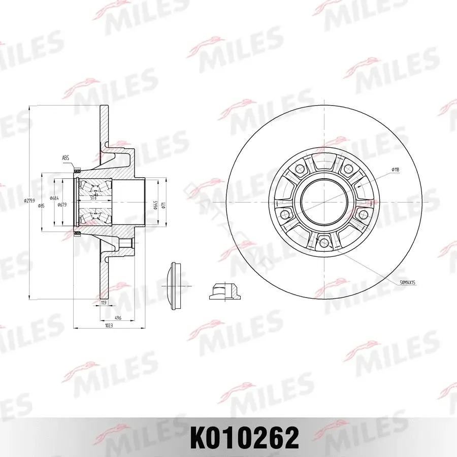 Тормозные диски MILES K010262
