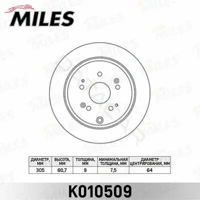 Тормозные диски MILES K010509