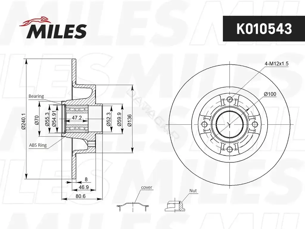 Тормозные диски MILES K010543