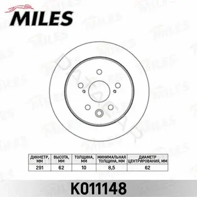 Тормозные диски MILES K011148