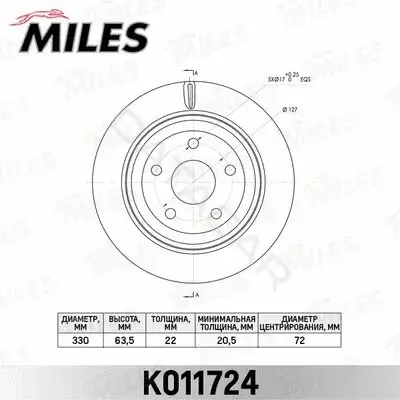 Тормозные диски MILES K011724