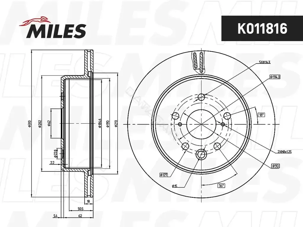 Тормозные диски MILES K011816