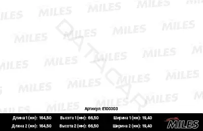 Тормозные колодки MILES E100303