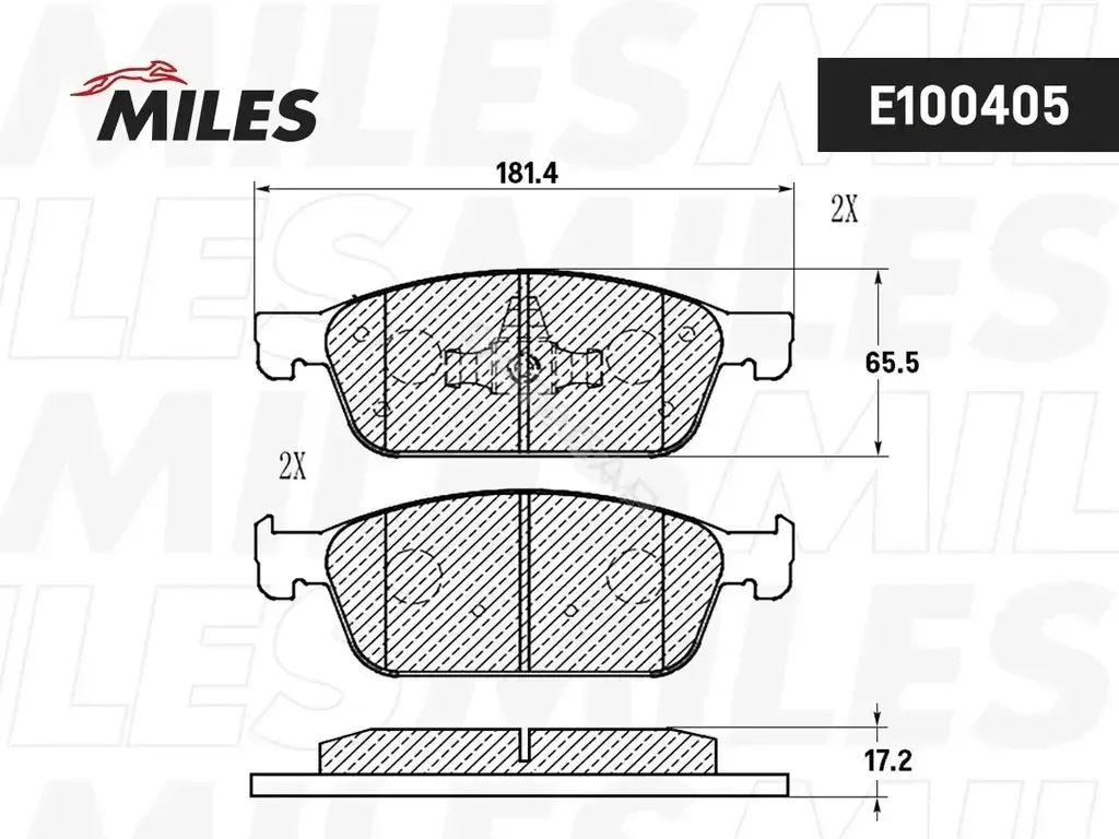 Тормозные колодки MILES E100405