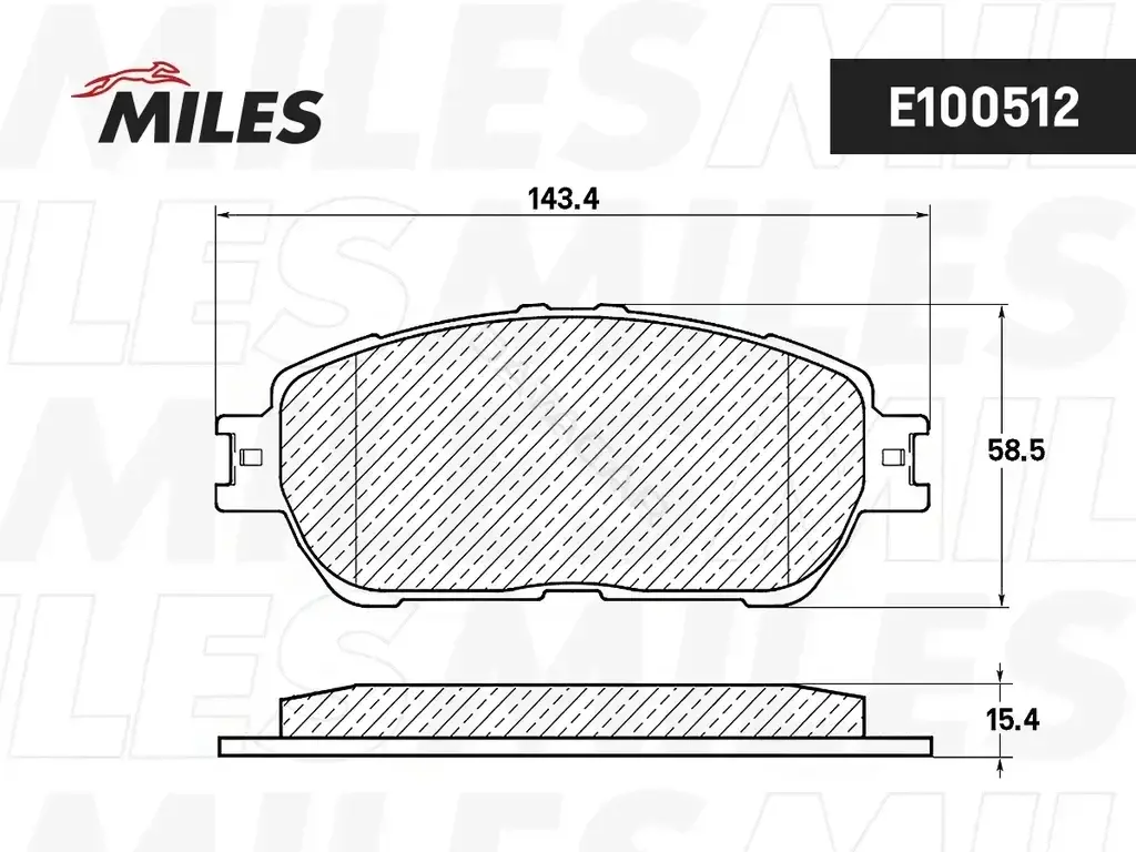 Тормозные колодки MILES E100512