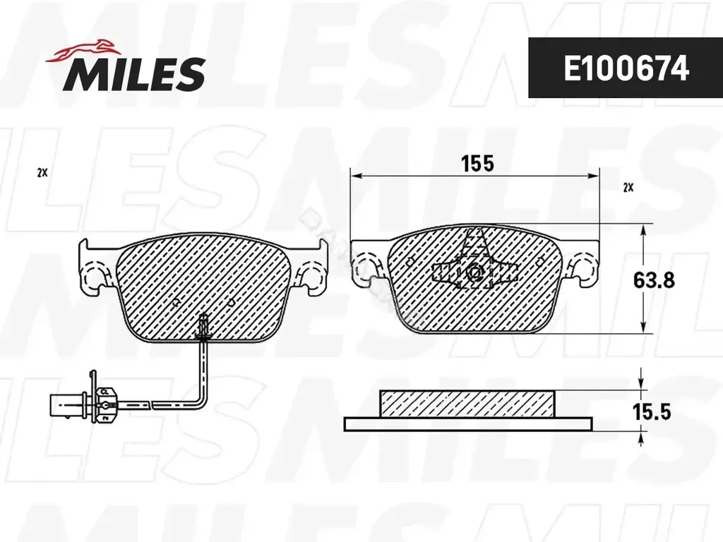 Тормозные колодки MILES E100674