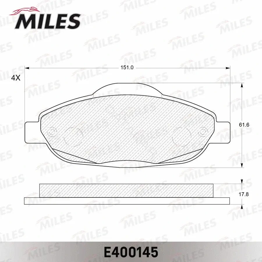 Тормозные колодки MILES E400145