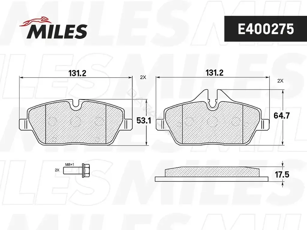 Тормозные колодки MILES E400275