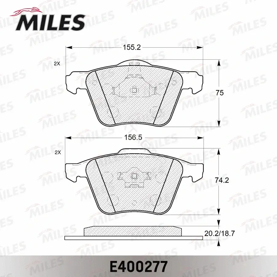 Тормозные колодки MILES E400277