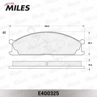 Тормозные колодки MILES E400325