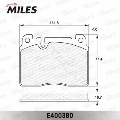 Тормозные колодки MILES E400380