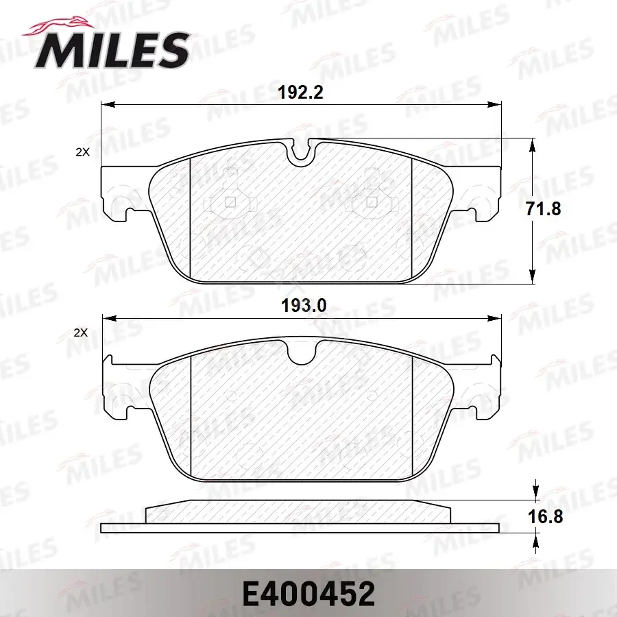 Тормозные колодки MILES E400452