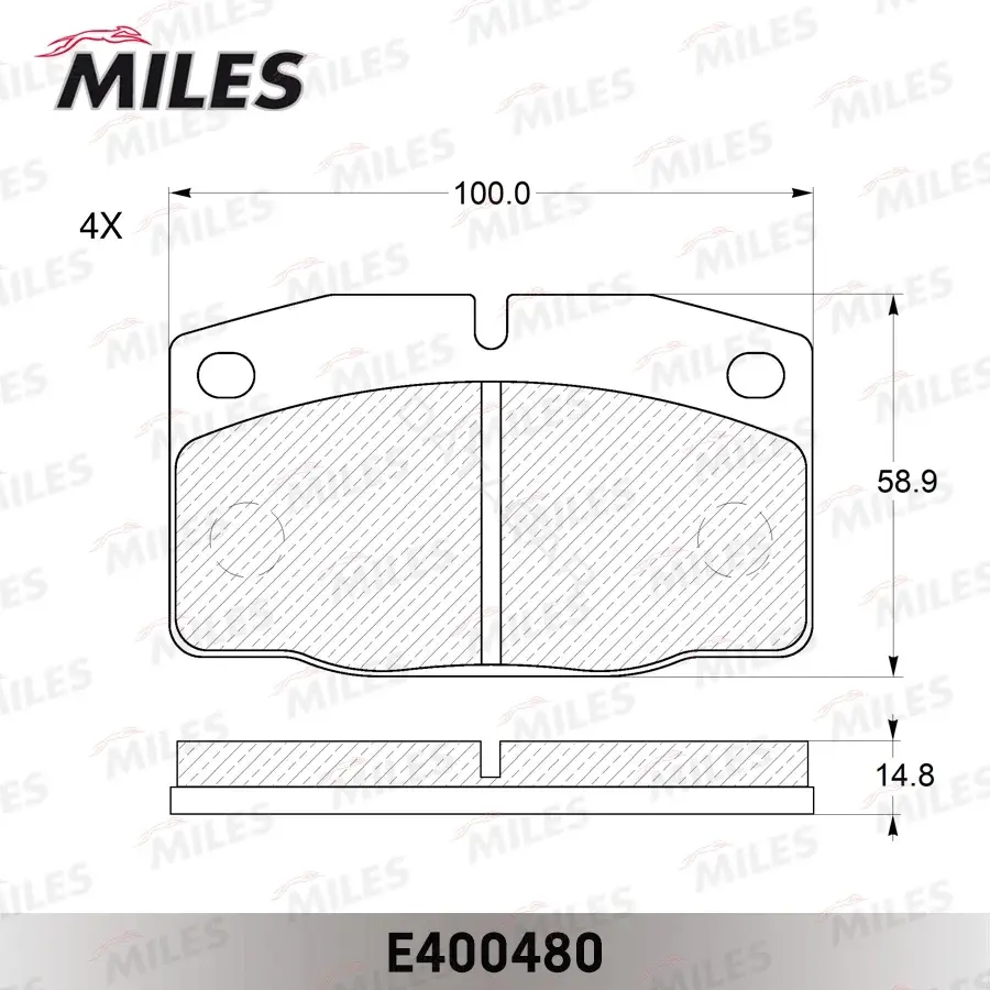 Тормозные колодки MILES E400480