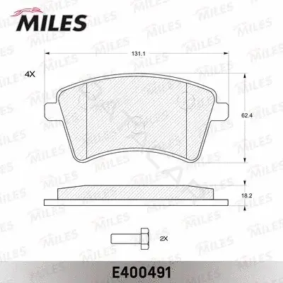 Тормозные колодки MILES E400491