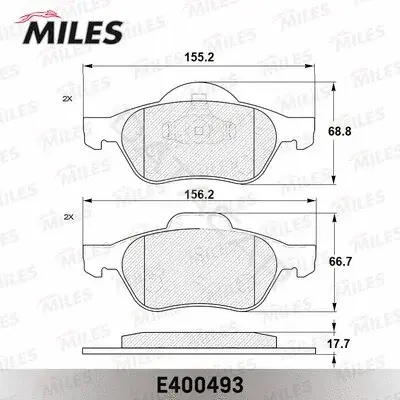 Тормозные колодки MILES E400493